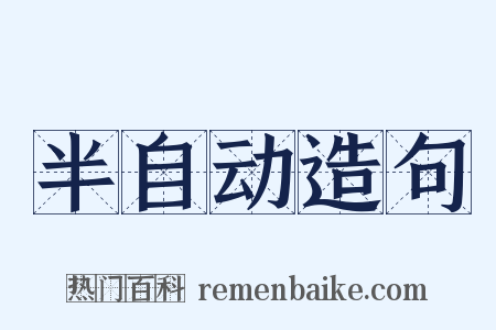 半自动造句是什么意思的图片